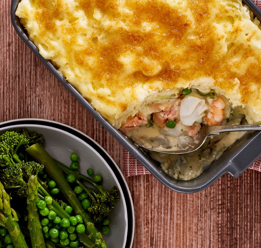 Dromona's Cheesy Baked Fish Pie